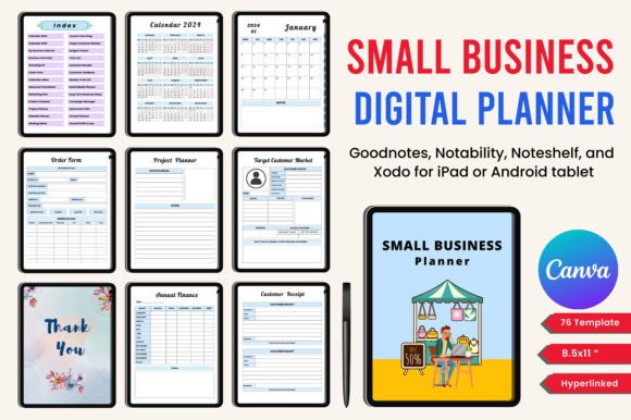 Download Digital Small Business Planner Canva - Business Collection