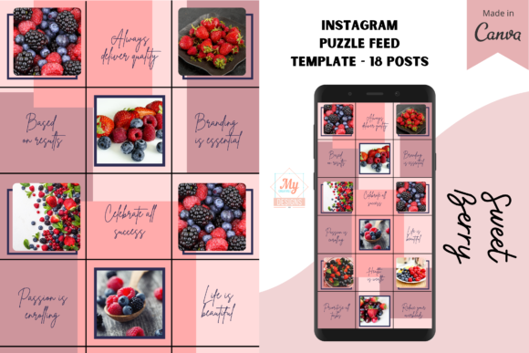 Download Canva Instagram Puzzle Feed Template - Instagram puzzle Collection