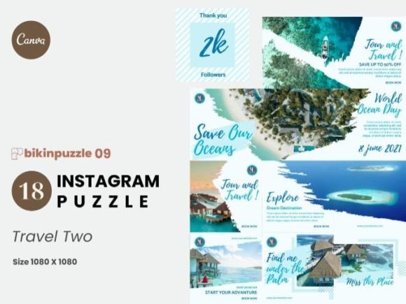 Download Travel Two Instagram Puzzle Canva - Instagram puzzle Collection