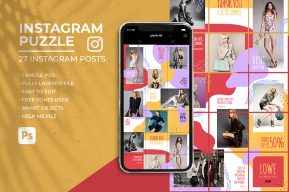 Download Lowe - Social Media Instagram Puzzle Feed - Instagram puzzle Collection