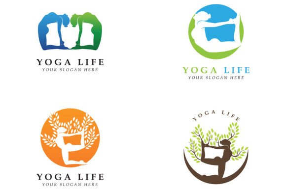 Download Set of Yoga Logo Vector - Set Collection