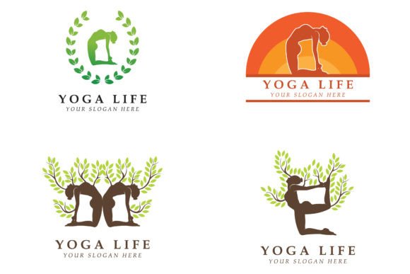 Download Set of Yoga Logo Vector - Set Collection