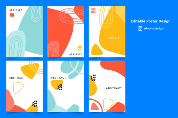 Download Modern Colorful Poster Template Set - Set Collection