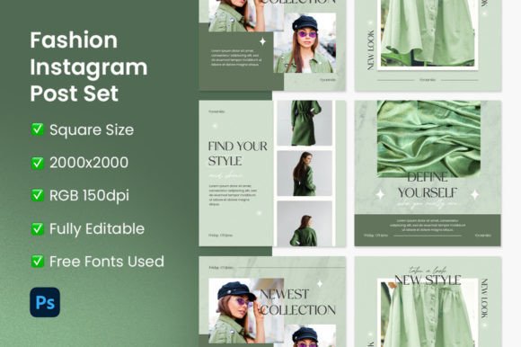Download Fashion Instagram Post Set - Set Collection