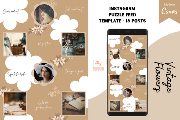 Download Canva Instagram Puzzle Feed Template - Instagram puzzle Collection