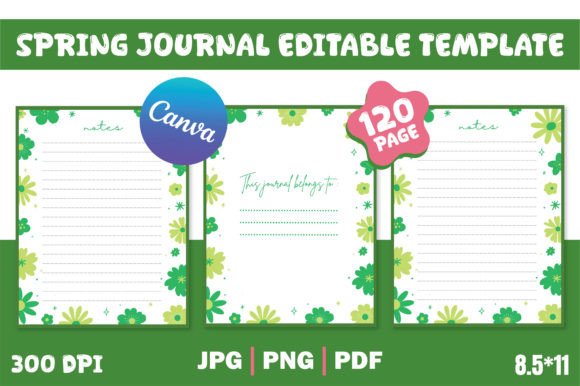 Download Spring Journal Editable Canva Template - Editable canva template Collection