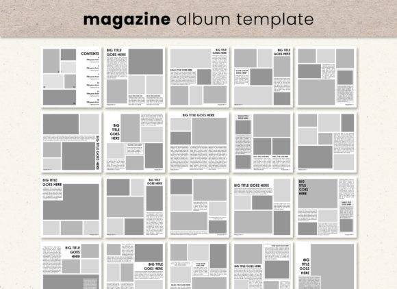 Download Square Magazine Photobook Template - Square Collection