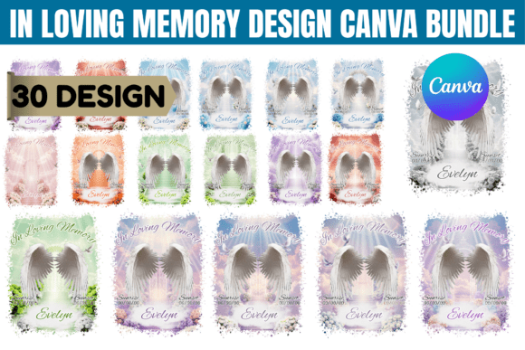 Download In Loving Memory Editable Canva Template - Editable canva template Collection