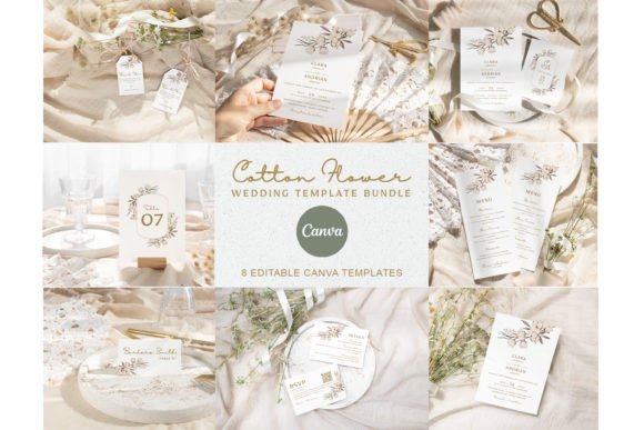 Download Wedding Invitation Canva Template Set - Set Collection