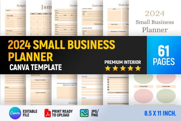 Download 2024 Small Business Planner KDP Interior - Business Collection