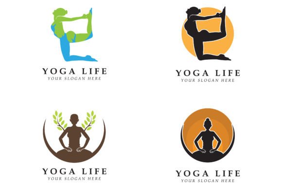 Download Set of Yoga Logo Vector - Set Collection