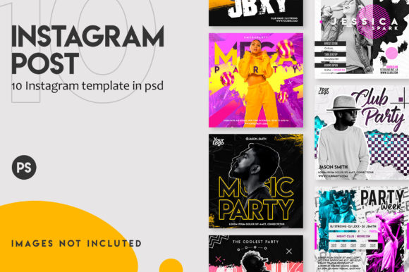 Download 10 Music Festival Instagram Post Set - Set Collection