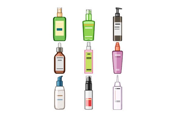 Download Hair Serum Set Cartoon - Set Collection