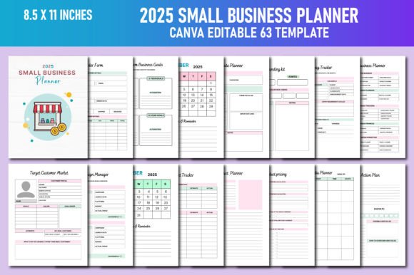 Download 2025 Small Business Planner Canva KDP - Business Collection
