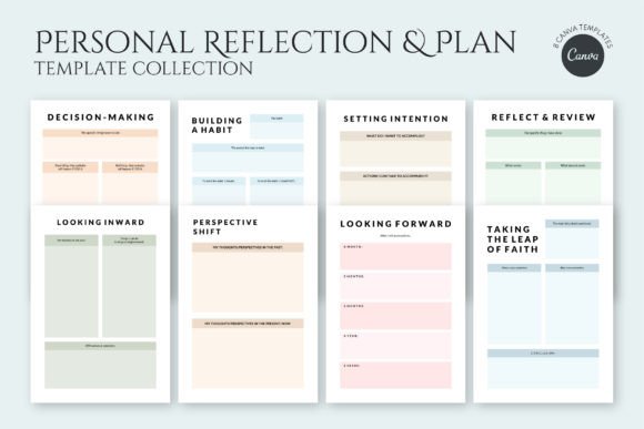Download Reflection &amp; Plan CANVA Template Set - Set Collection