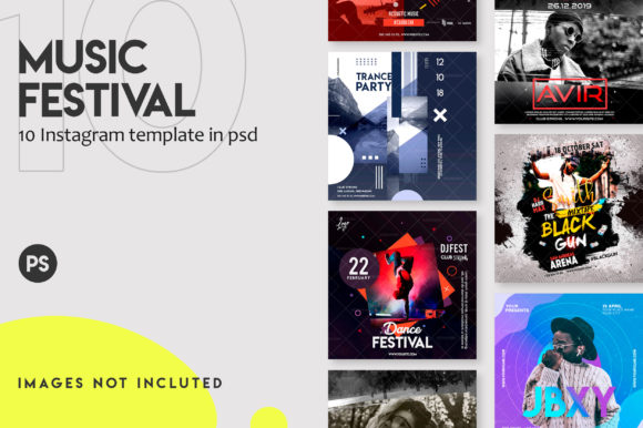 Download Music Festival Instagram Post Set - Set Collection